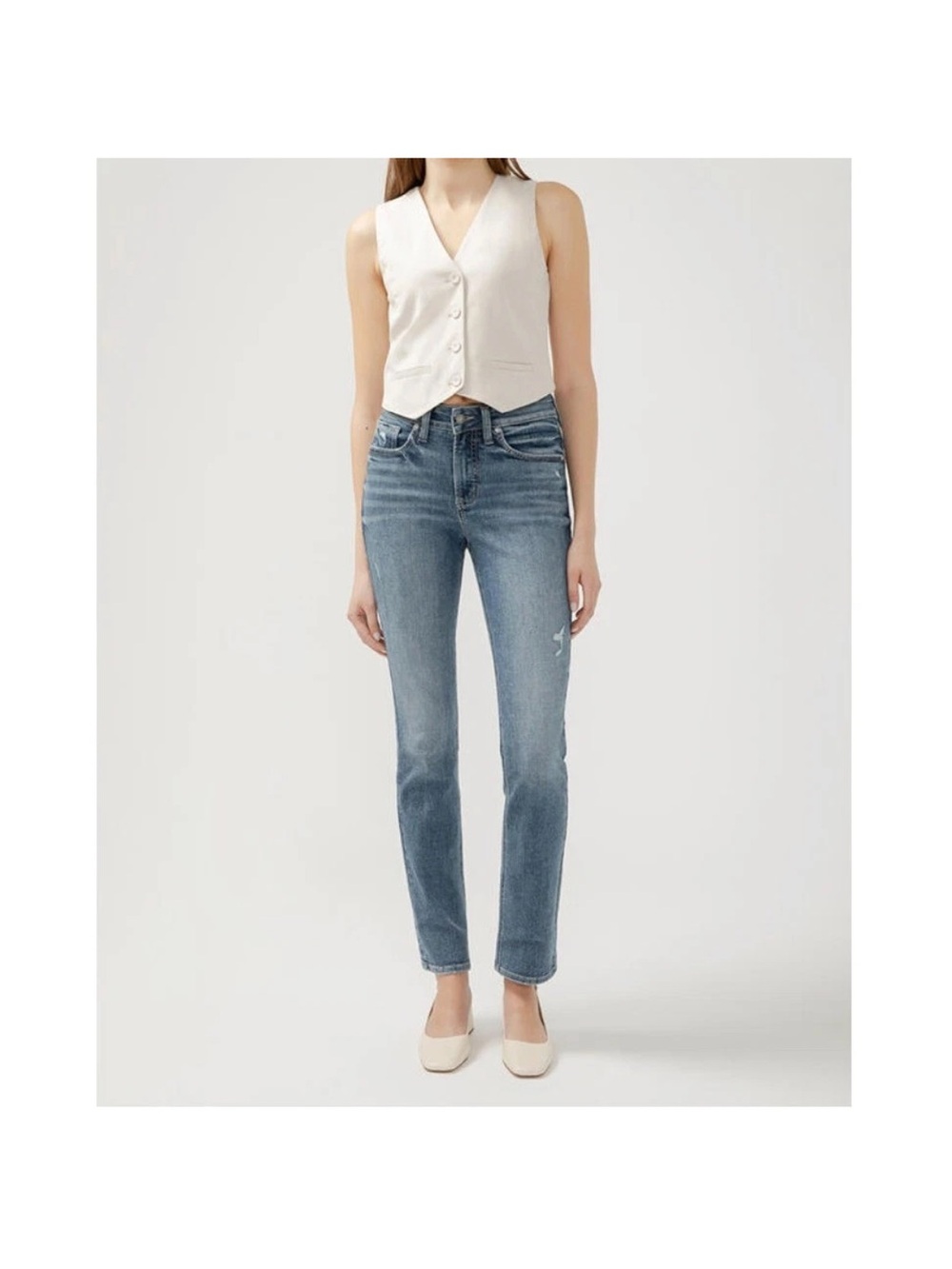 Silver Jeans Avery Straight Leg Size 29 High Rise